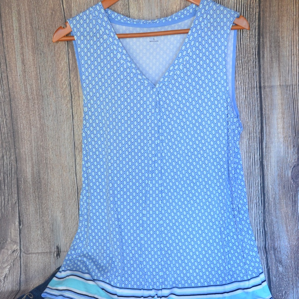 Blue Sleeveless Top